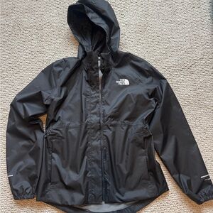 The North Face Black Hooded Windbreaker/Rainjacket